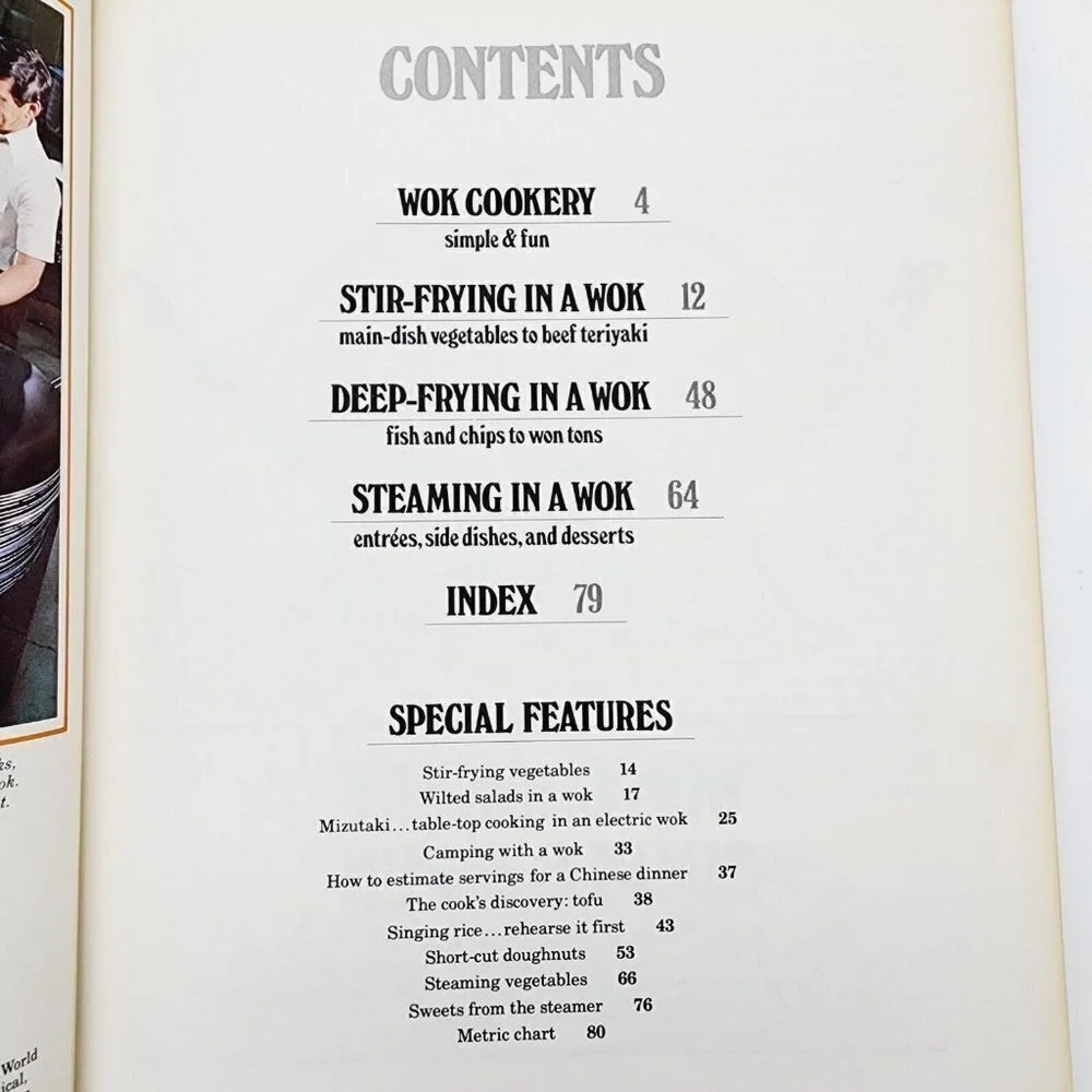 Wok Cook Book Stir Fry Cooking 1978 Sunset Publishing Staff 8th Print Softcover